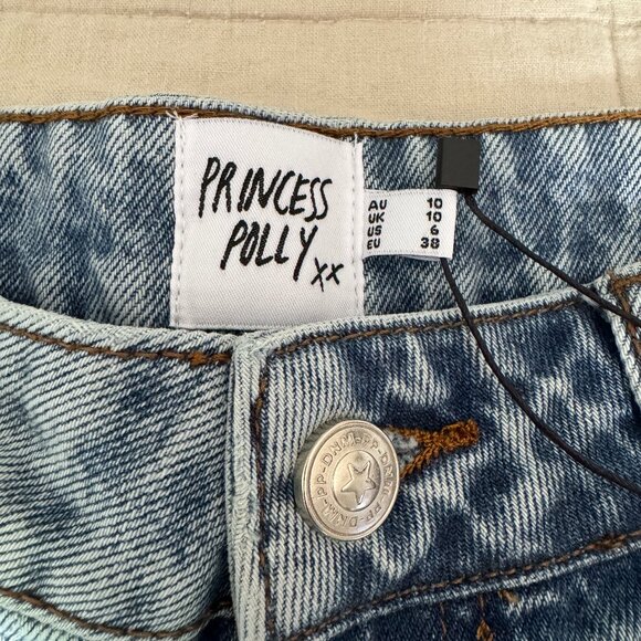NWT Princess Polly - Laurena Denim Shorts Lower Impact - Picture 4 of 4
